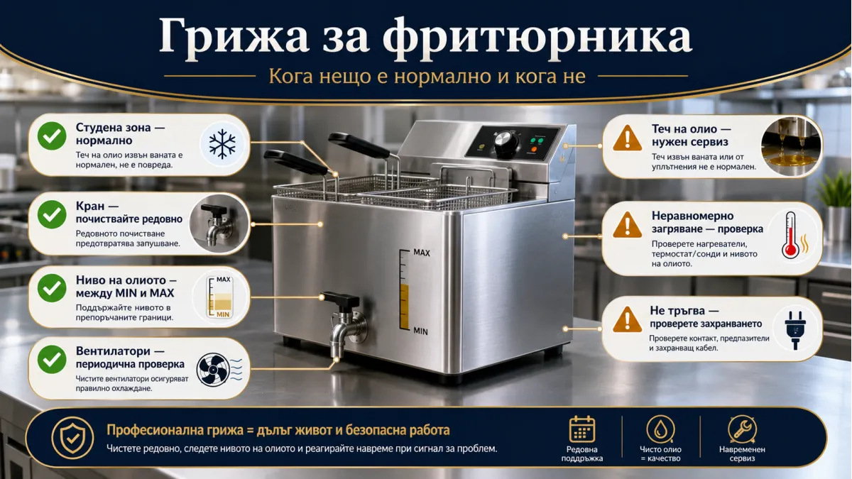 Грижа за фритюрника — кога нещо е нормално и кога не